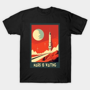 Mars Adventure Vintage Travel Poster T-Shirt